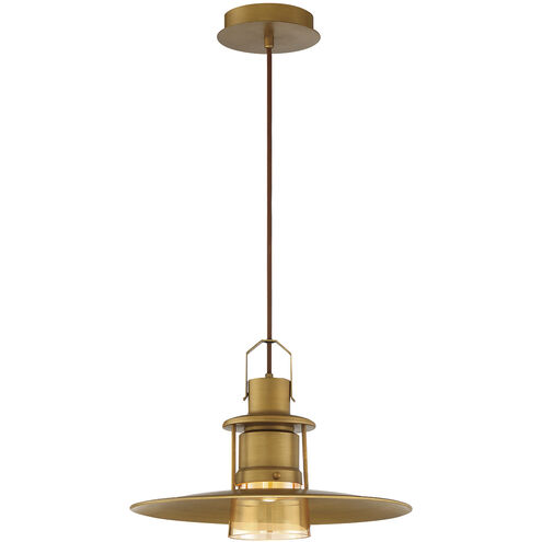 Lamport LED 16 inch Brushed Brass Pendant Ceiling Light