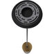 Cicada LED 3 inch Knurled Dark Grey with Brass Pendant Ceiling Light