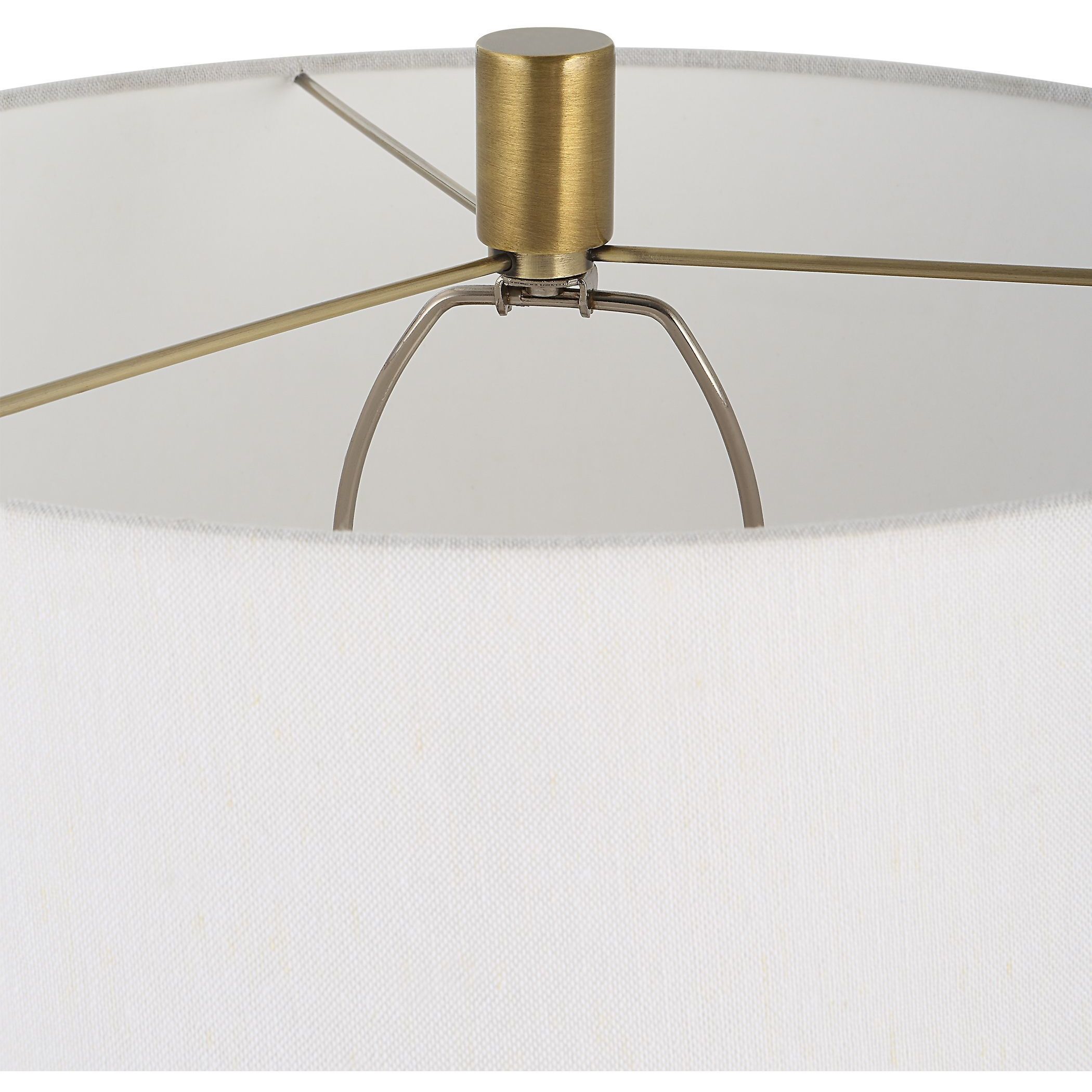 Adelia 31 inch 150.00 watt Brushed Brass and Ivory Crackle Glaze Table Lamp Portable Light