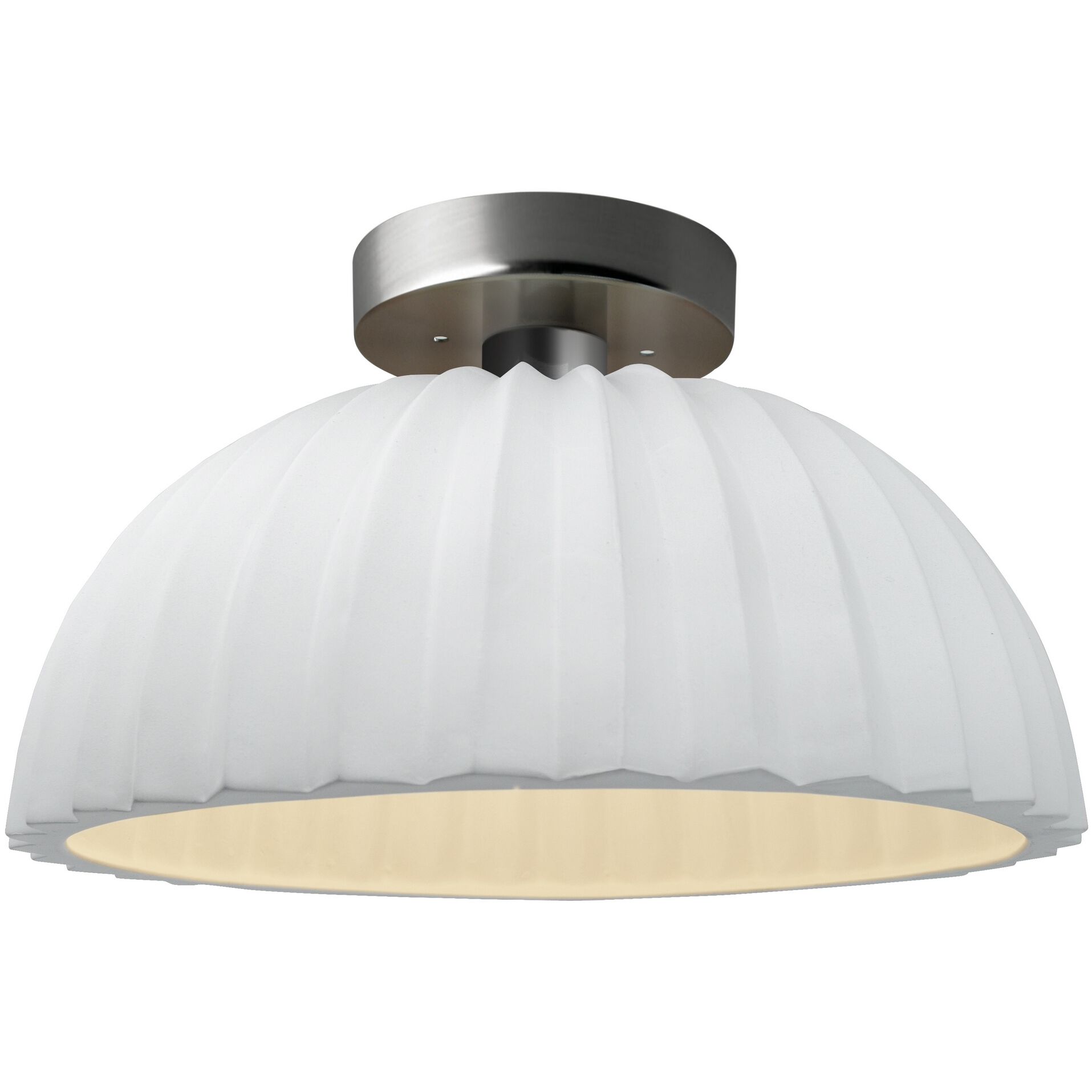 Radiance Collection - Pleated Dome 1 Light 13.00 inch Semi-Flush Mount