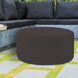 Universal 18 inch Seascape Charcoal Outdoor Round Ottoman with Slipcover