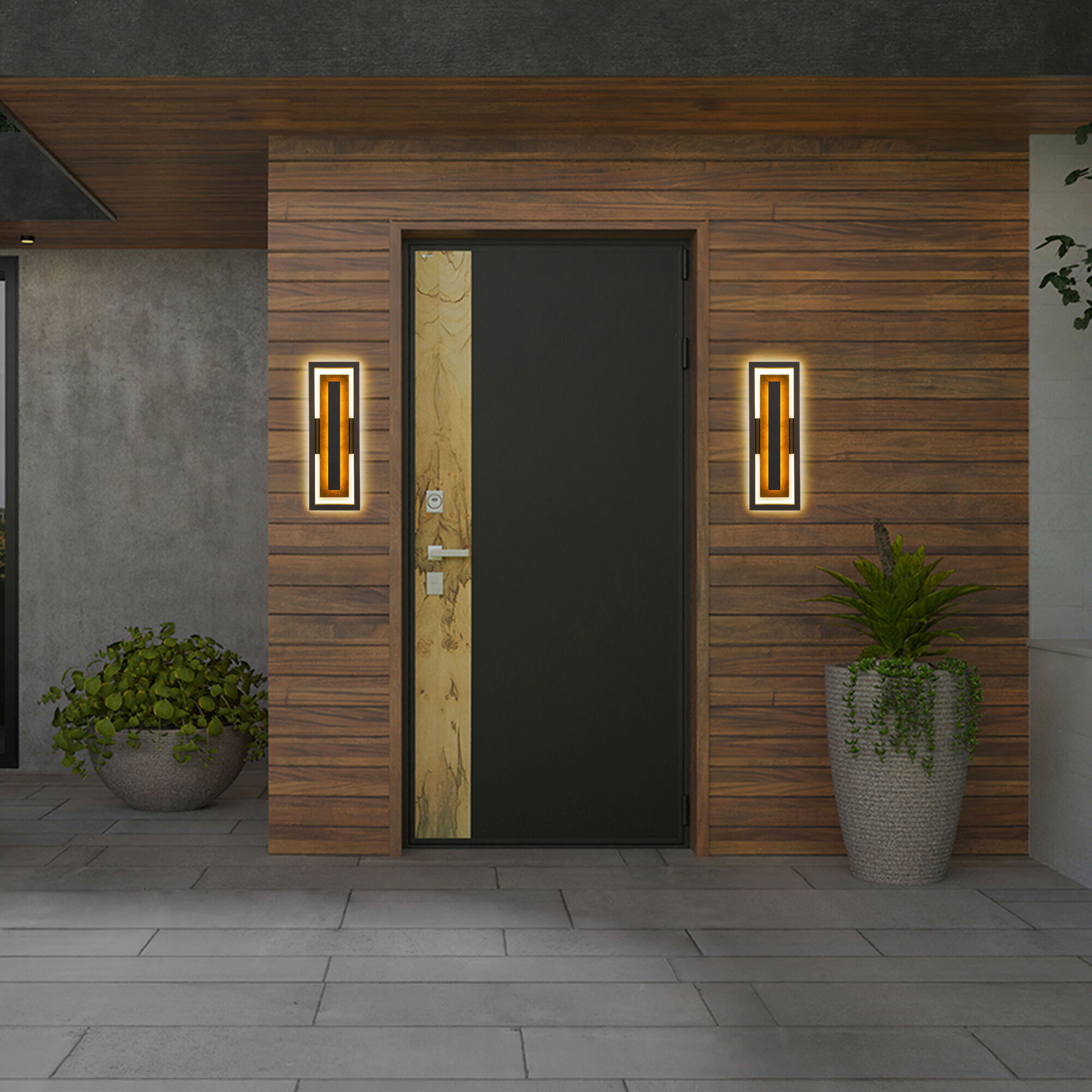 Panels LED 20.38 inch Dark Bronze Outdoor Wall Sconce
