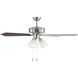 Linden 52 LED 3 52 inch Brushed Steel with Silver/American Walnut Reversible Blades Ceiling Fan