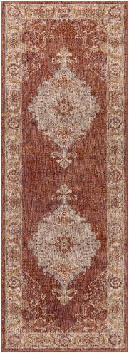 Mirabel 87 X 31 inch Brick Red Rug in 2.5 x 8, Runner