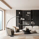 Glissade 80 inch 16.80 watt Black Arc Floor Lamp Portable Light