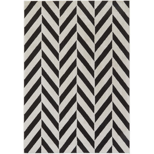 Optika 130 X 94 inch Black/White Rug in 8 x 11