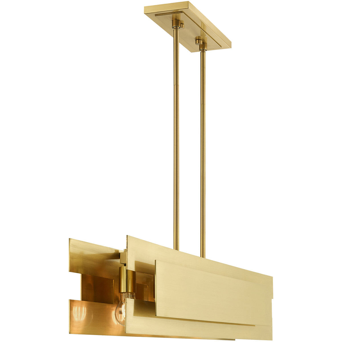 Varick 5 Light 46 inch Satin Brass Linear Chandelier Ceiling Light