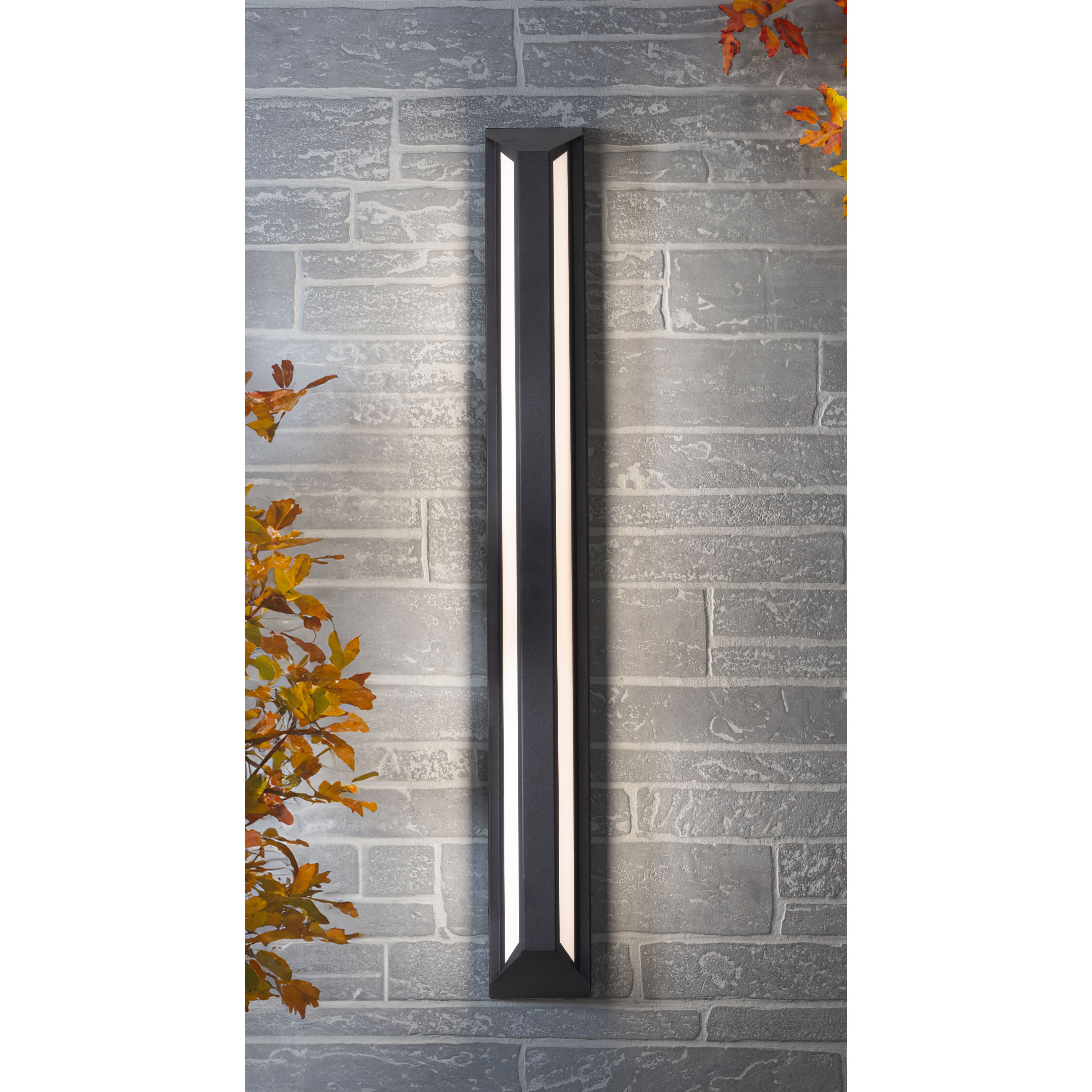 Fulton LED 48 inch Black Outdoor Sconce