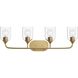 Ilia 4 Light 31 inch Brushed Gold Bath Vanity Wall Light