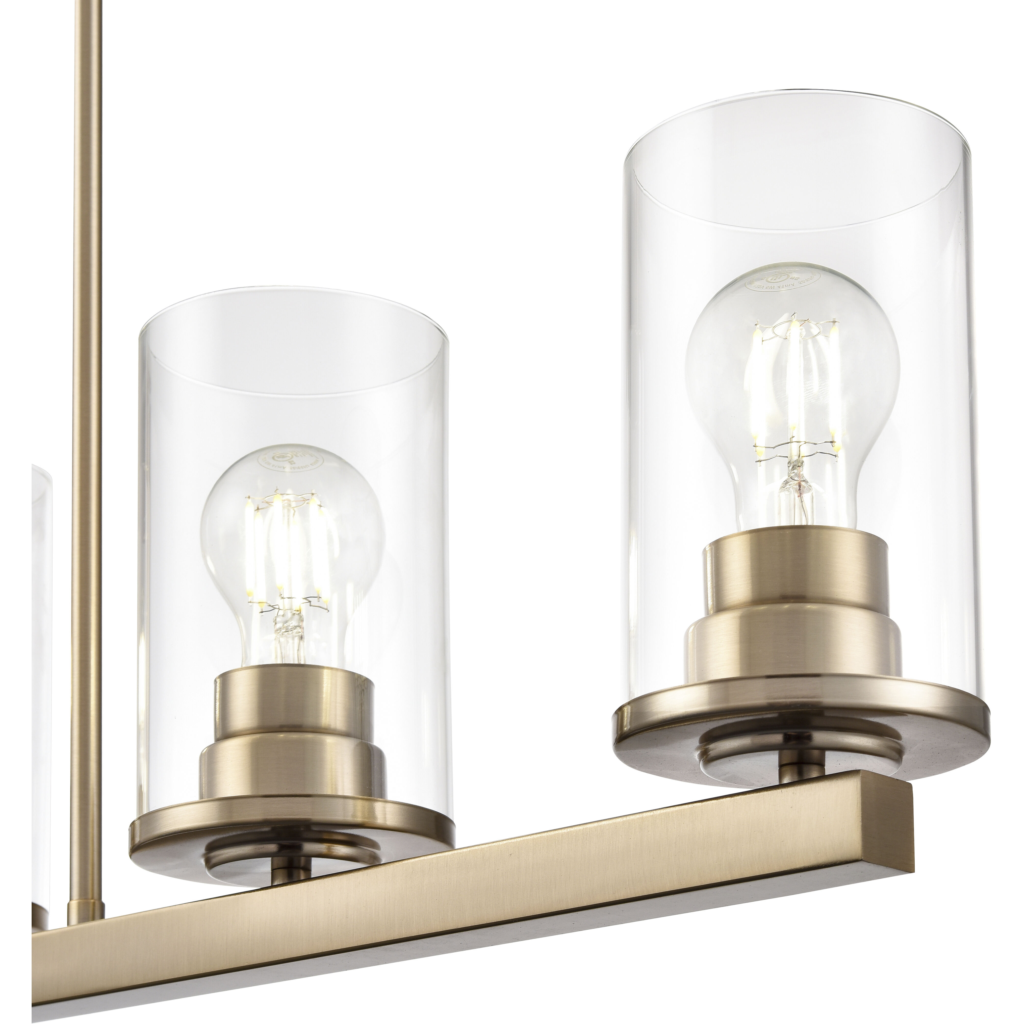 Verlana 5 Light 35 inch Modern Gold Linear Chandelier Ceiling Light