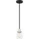 Neighborhood Thatcher 1 Light 5 inch Flat Black/Brushed Polished Nickel Mini Pendant Ceiling Light, Neighborhood Collection