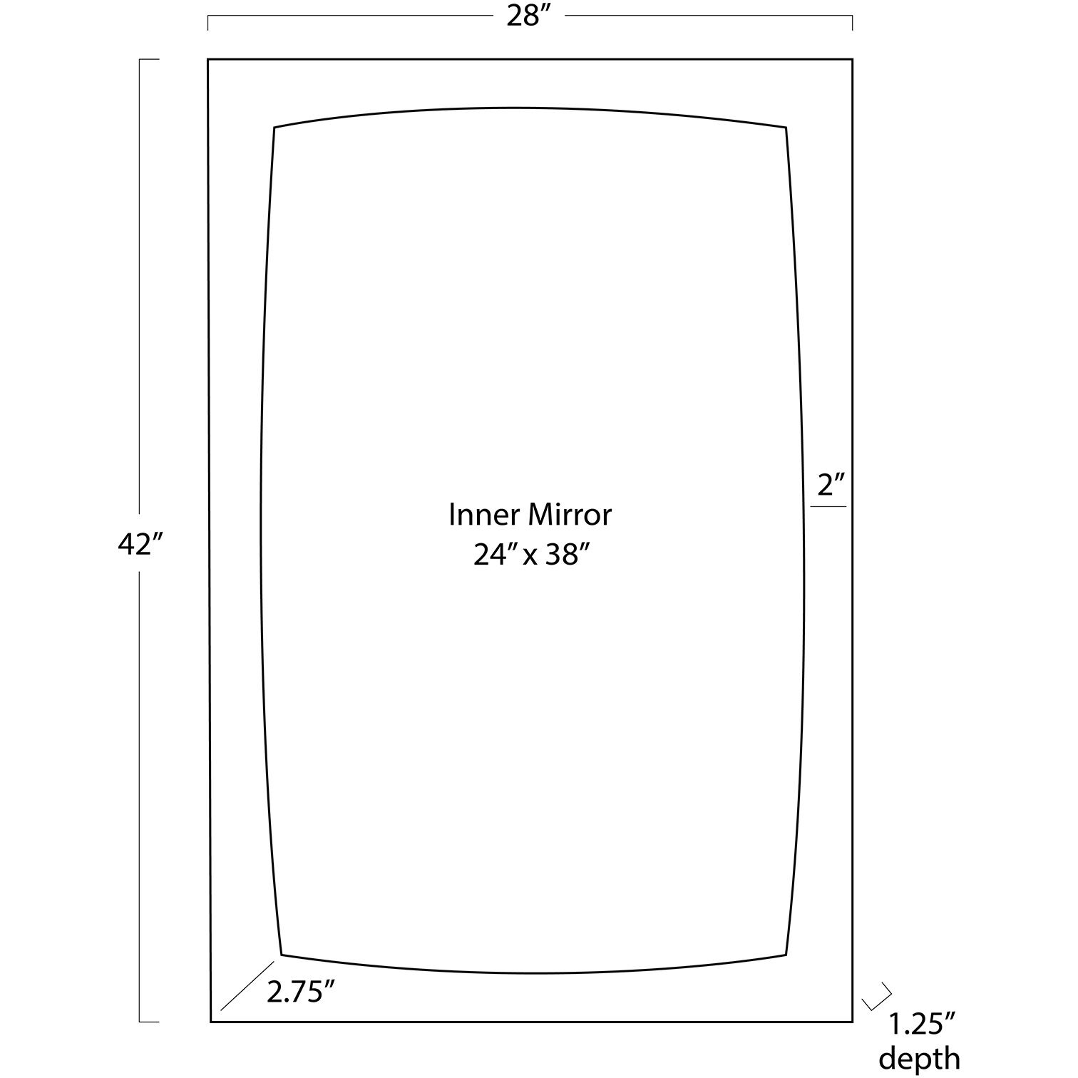 Estaban 42 X 28 inch Cognac Mirror, Small