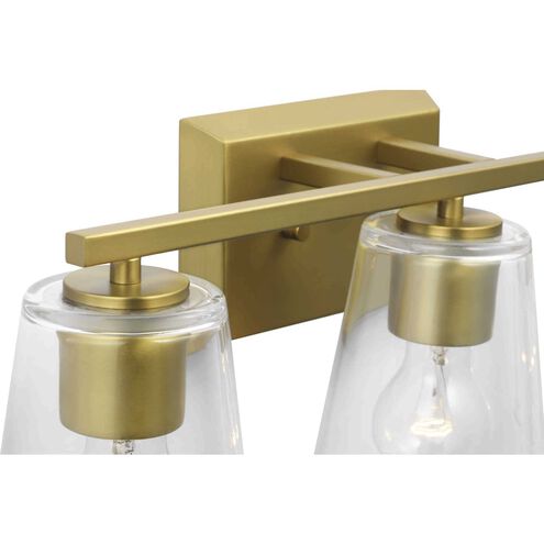 Vertex 3 Light 20.87 inch Brushed Gold Bath Light Wall Light