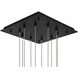 Vega LED 0.75 inch Black Multi Pendant Ceiling Light