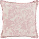 Evelyn 20 inch Light Gray, Rose Pillow Kit