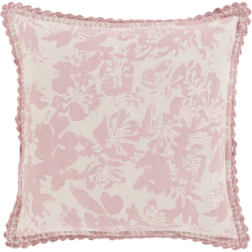 Evelyn 20 inch Light Gray, Rose Pillow Kit