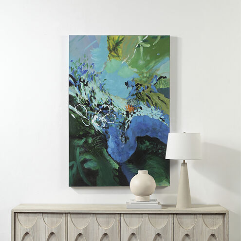 Tempress Green/Blue/Yellow/White Canvas Art