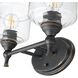 Keating Vanity Wall Light in Antique Black Iron
