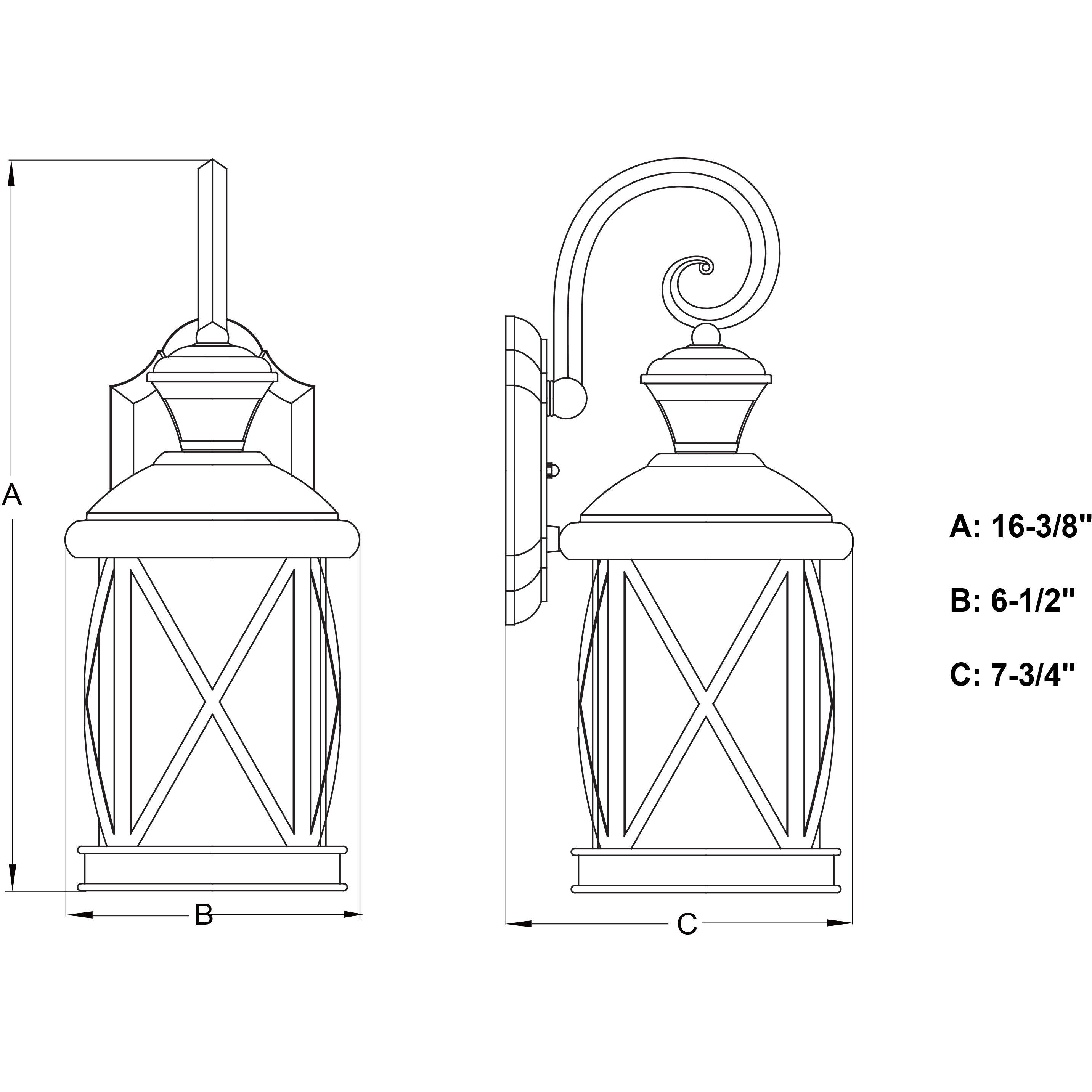 Henderson Textured Black Outdoor Motion Sensor