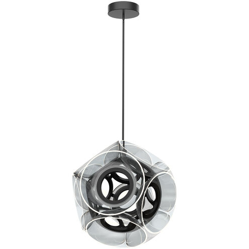 Magellan LED 31.38 inch Black with Clear Acrylic Light Guide Chandelier Ceiling Light