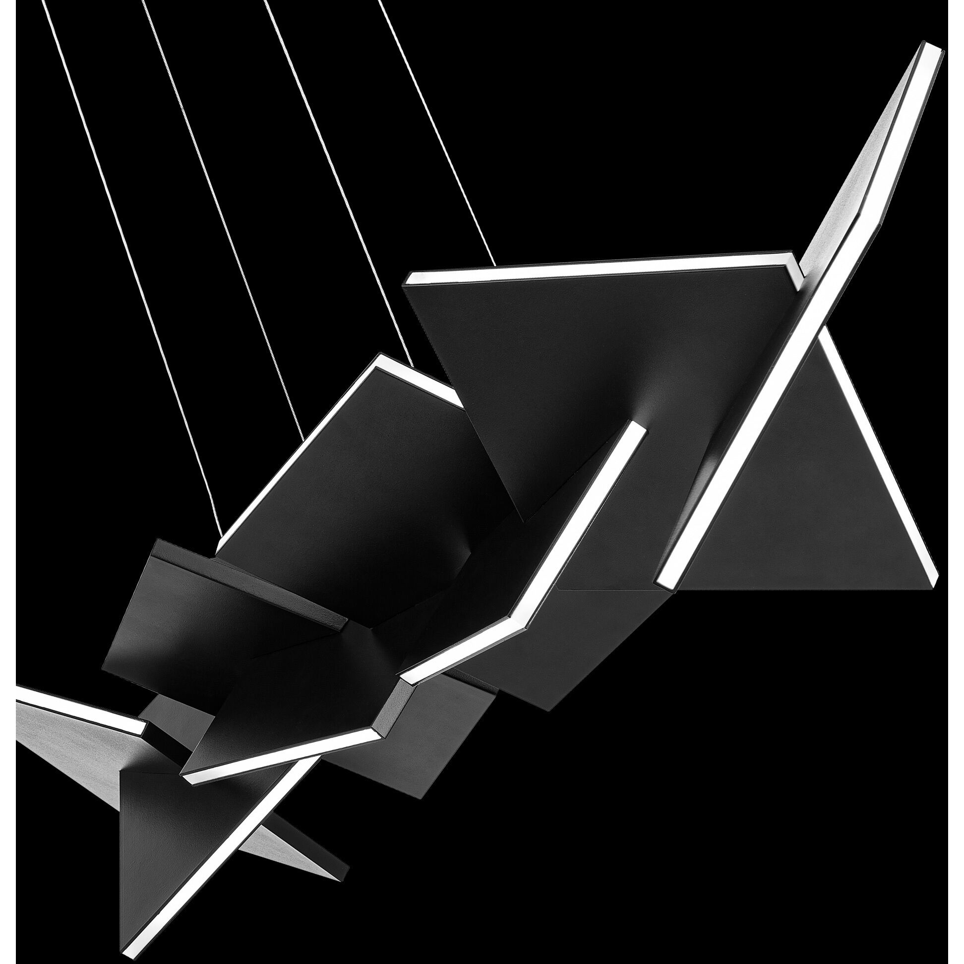 Konstruct LED 11 inch Black Chandelier Ceiling Light