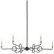 Privateer 6 Light 43.75 inch Blacksmith Chandelier Ceiling Light