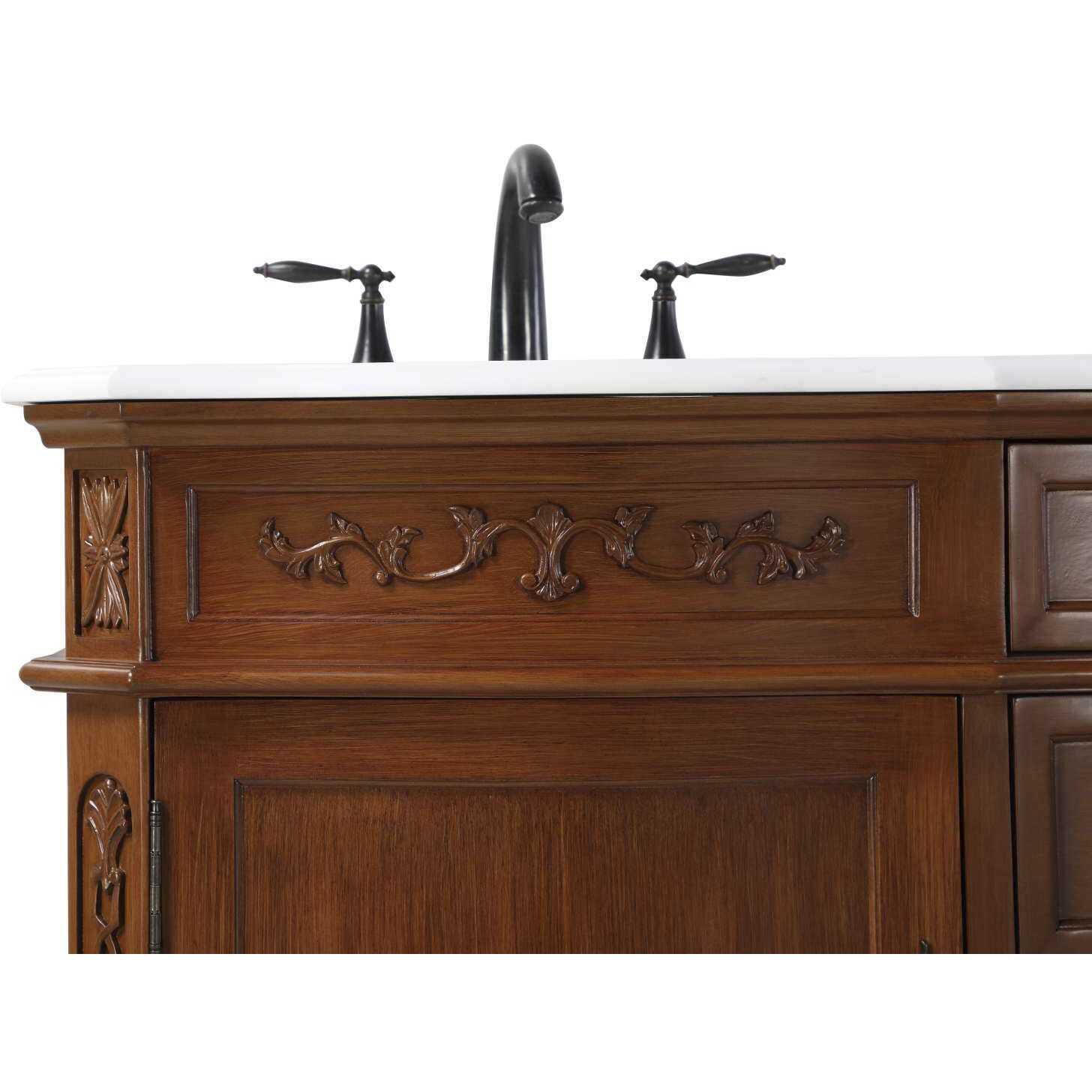 Danville 54 X 36 inch Teak Bathroom Vanity Cabinet