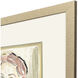 Face to Face Green and Black and Neutral and Rust Framed Art