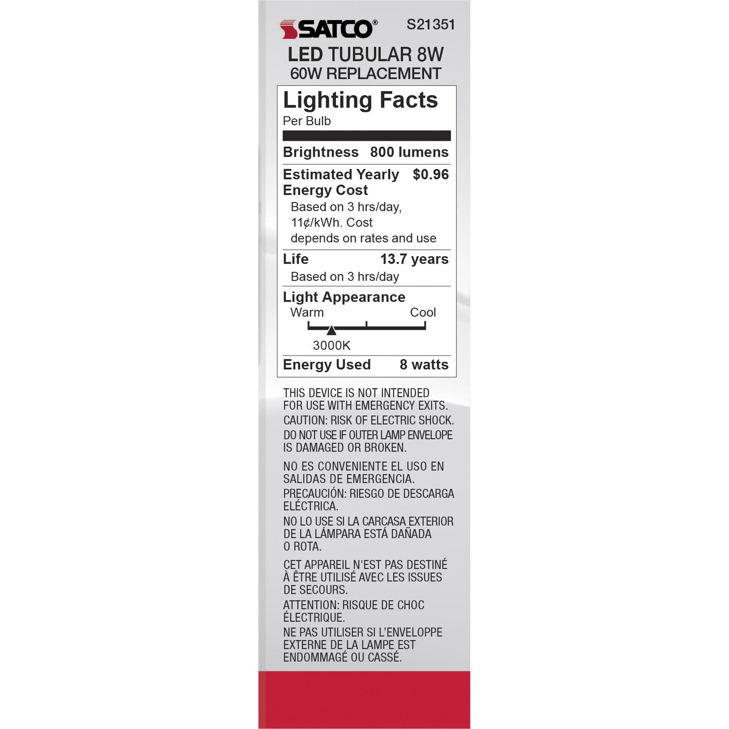 Lumos LED Medium Medium 8.00 watt 3000K LED Filament