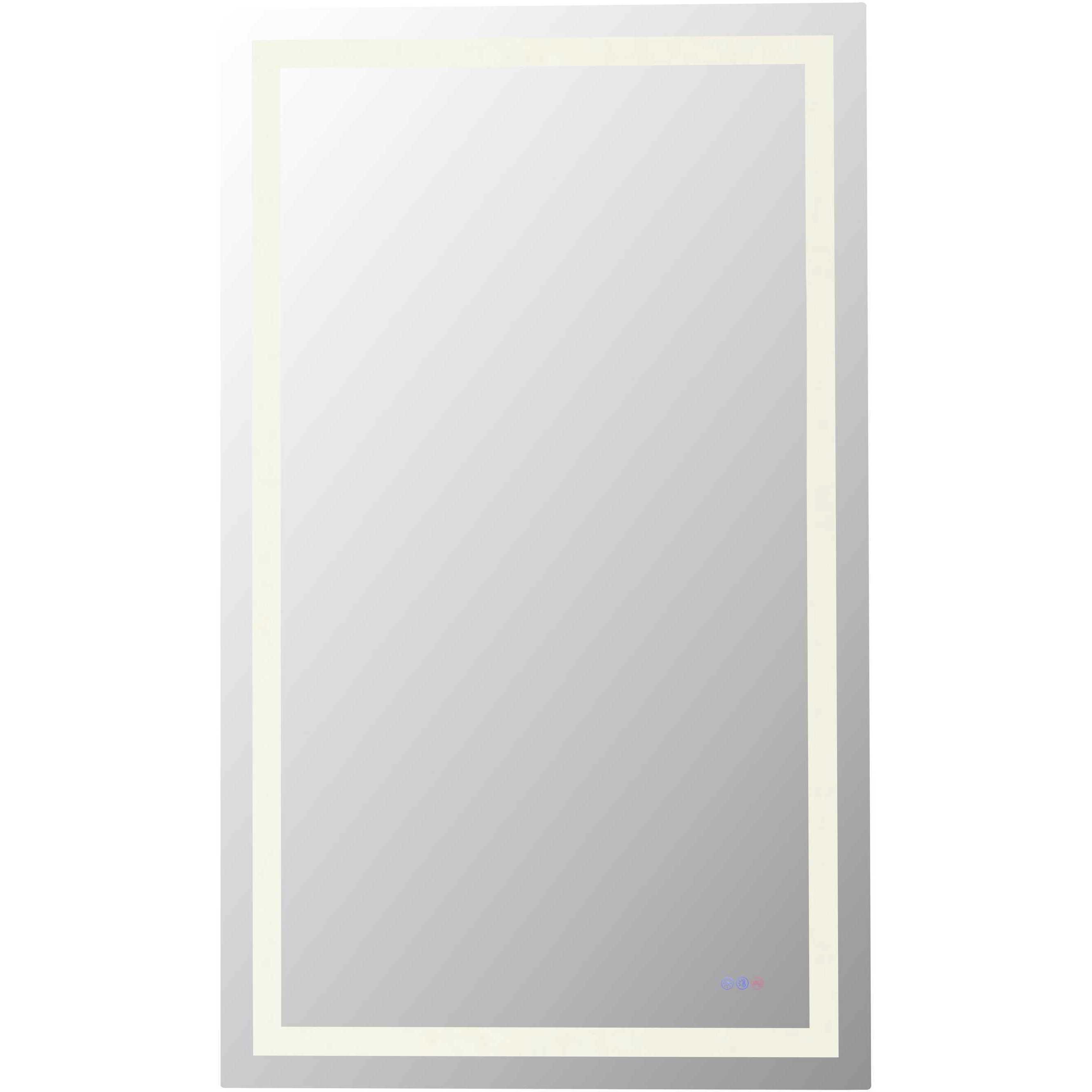 Riven 60 X 36 inch White LED Mirror