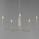 Abner 5 Light 24 inch Satin Nickel Chandelier Ceiling Light