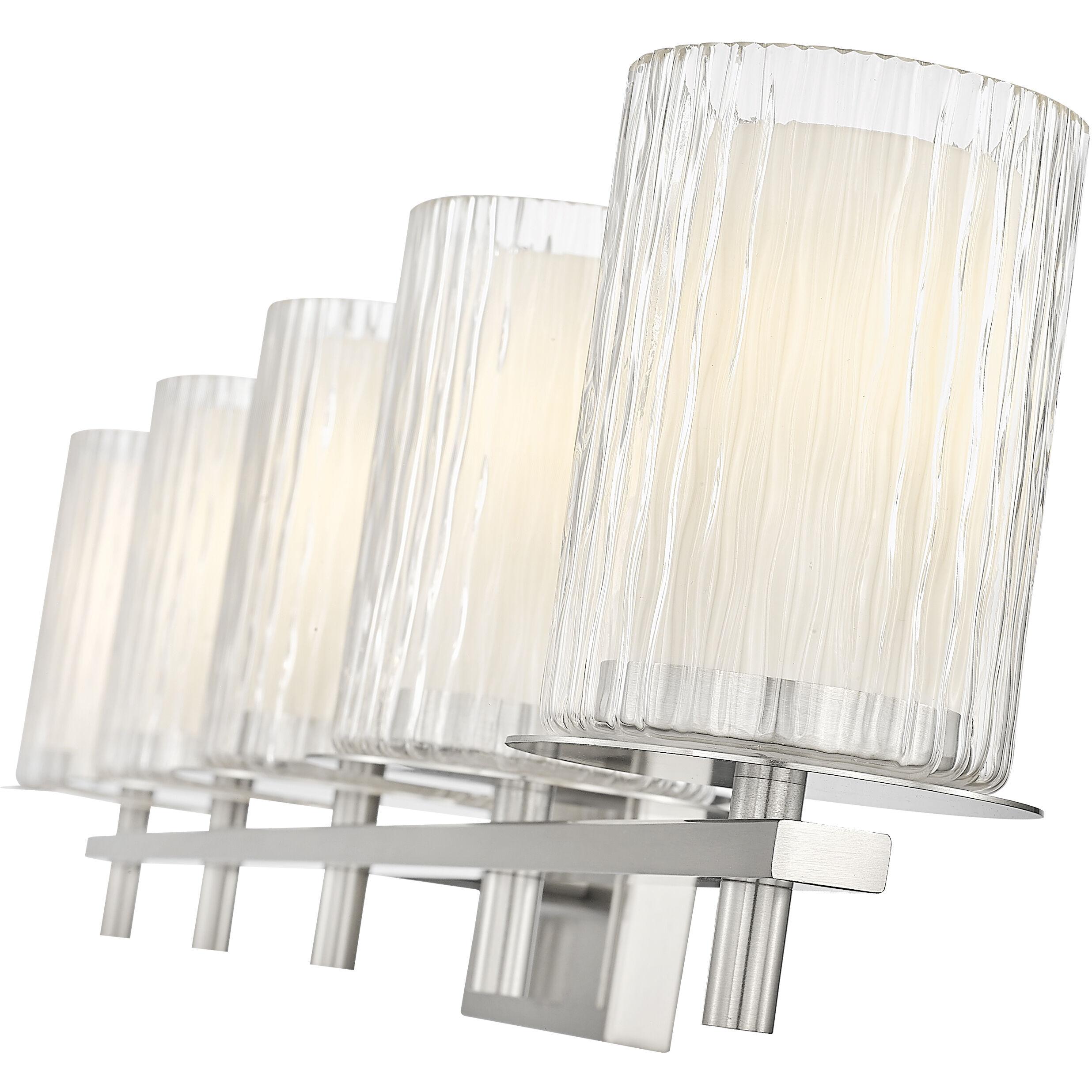 Grayson 5 Light 40 inch Brushed Nickel Vanity Wall Light