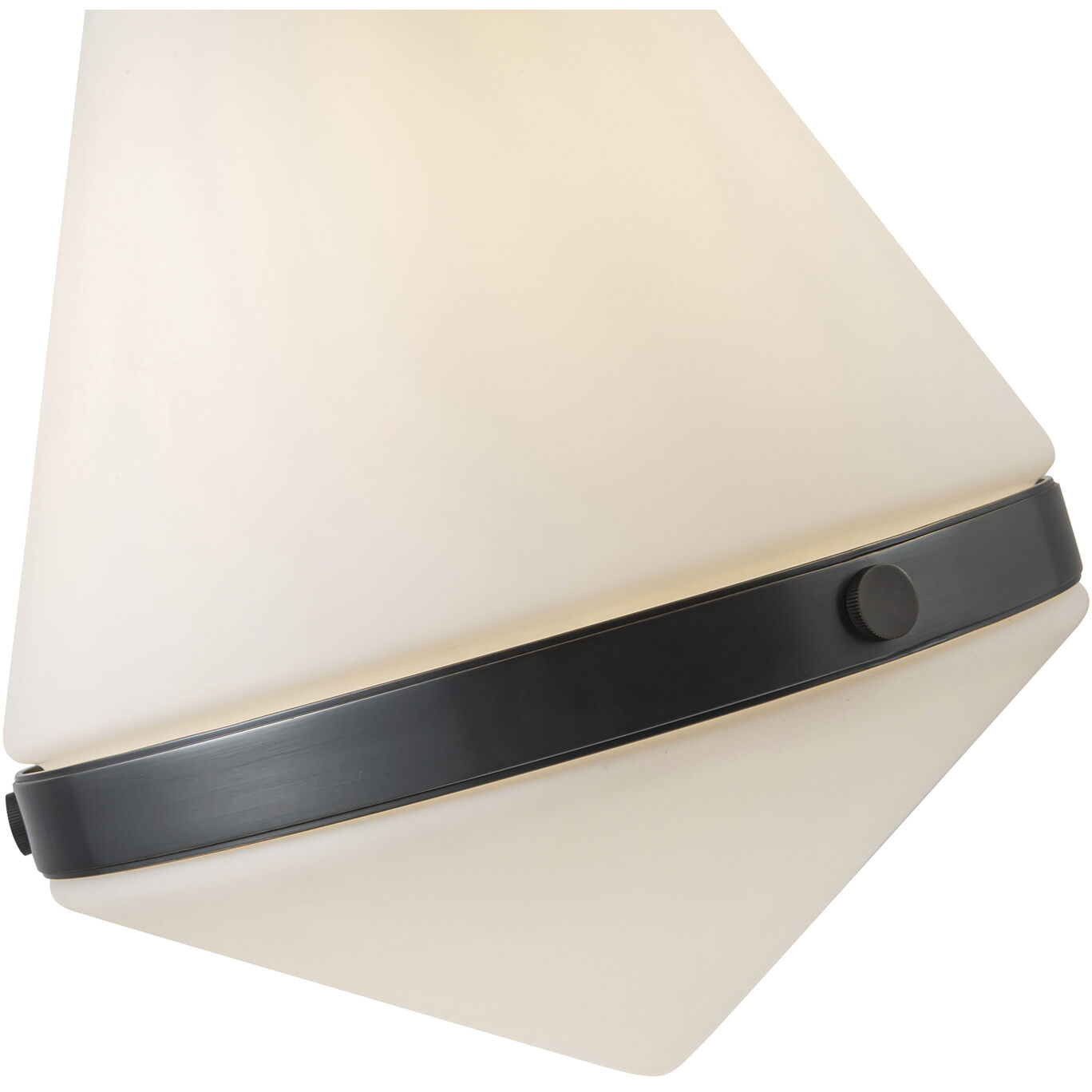 Willard Pendant Ceiling Light in Urban Bronze, Matte Opal Glass