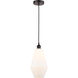 Edison Cindyrella LED 7 inch Oil Rubbed Bronze Mini Pendant Ceiling Light