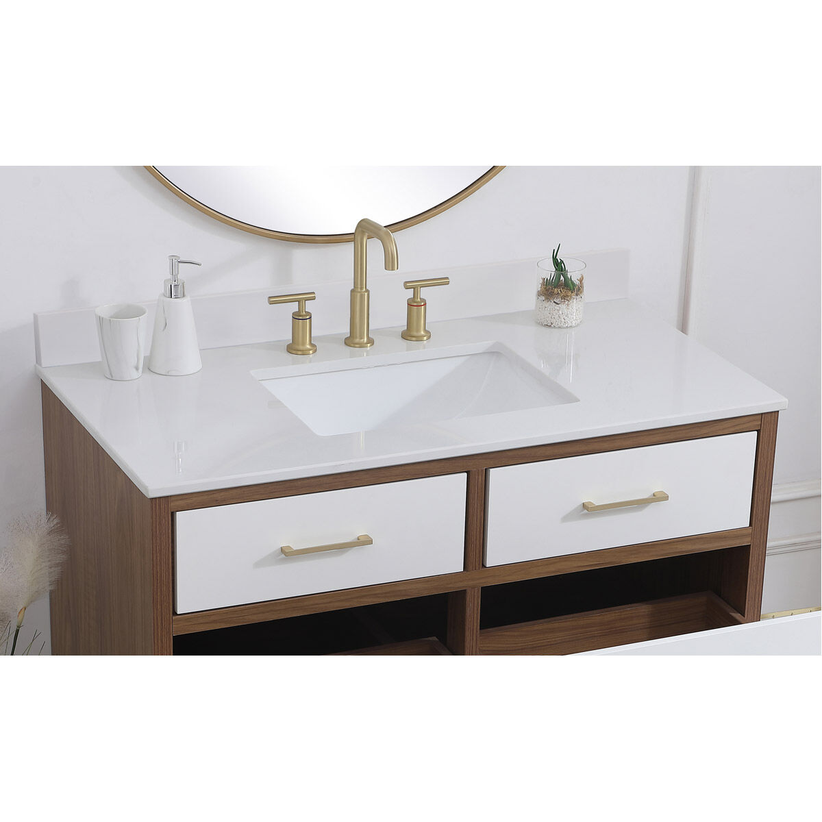 Backsplash 40 X 1 X 4 inch Ivory White Bathroom Vanity Backsplash