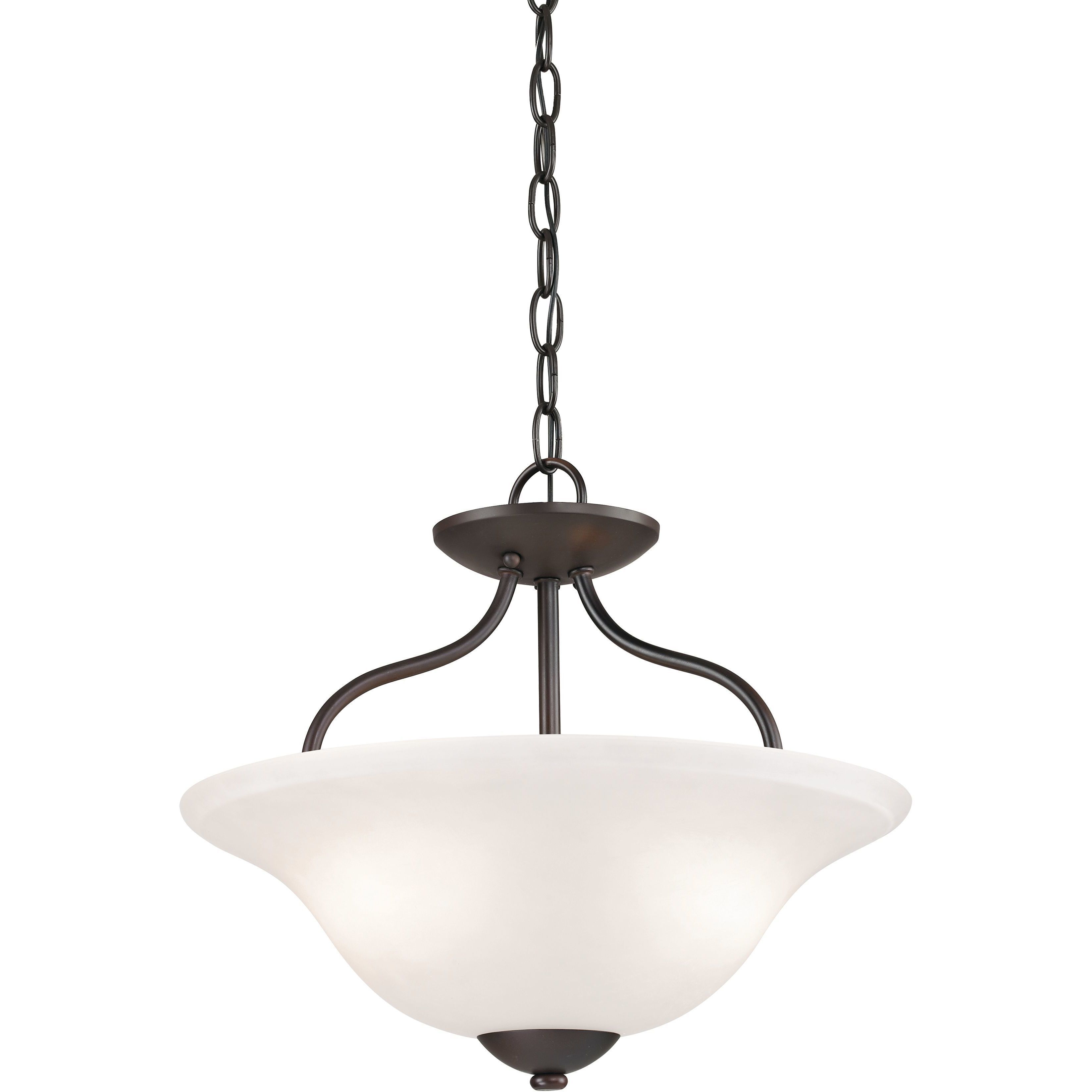 Conway 2 Light 15 inch Oil Rubbed Bronze Semi Flush Mount Ceiling Light