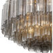 Addis 16 Light 32 inch Aged Brass Flush Ceiling Light in Smoke