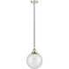 Edison Beacon 1 Light 10 inch Polished Nickel Mini Pendant Ceiling Light