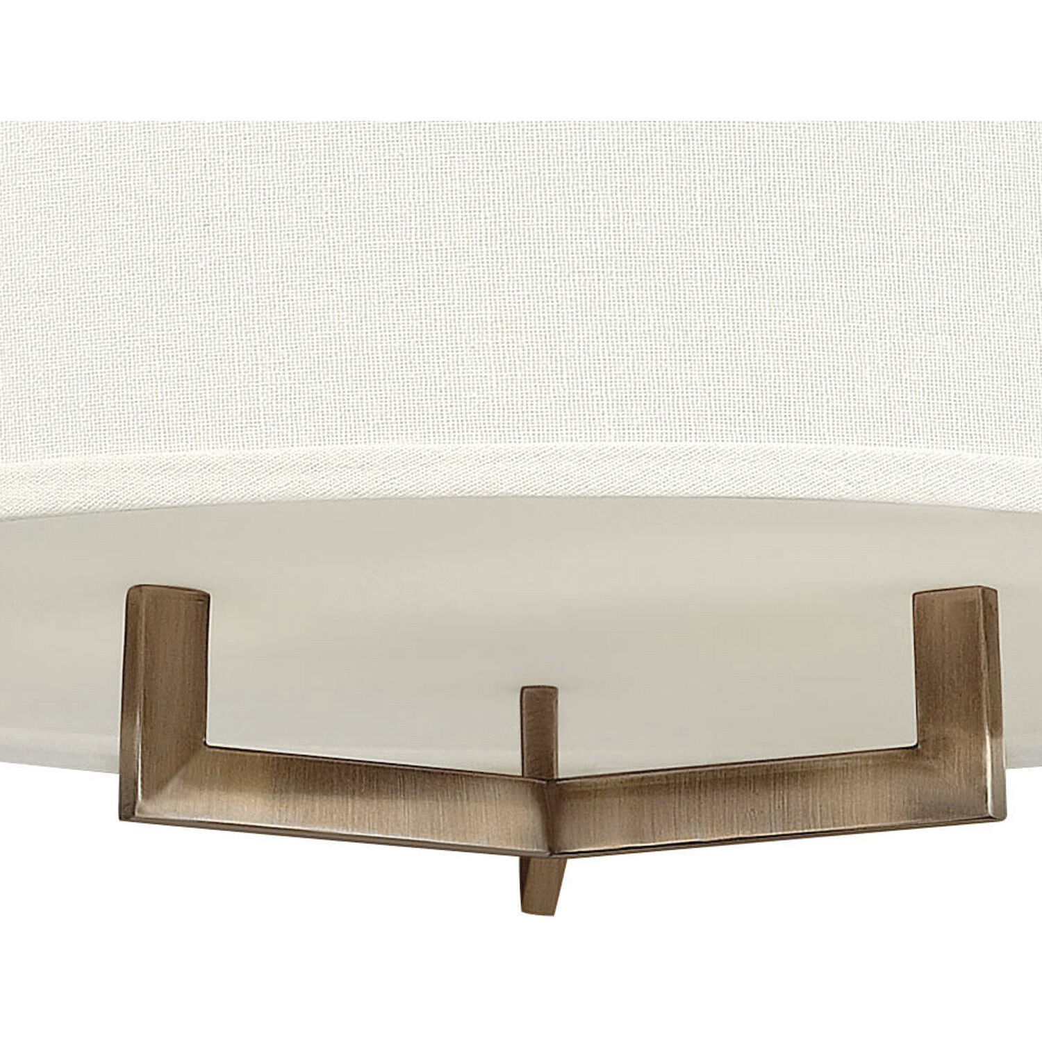 Hampton 3 Light 20 inch Brushed Bronze Indoor Semi-Flush Mount Ceiling Light in Non-LED