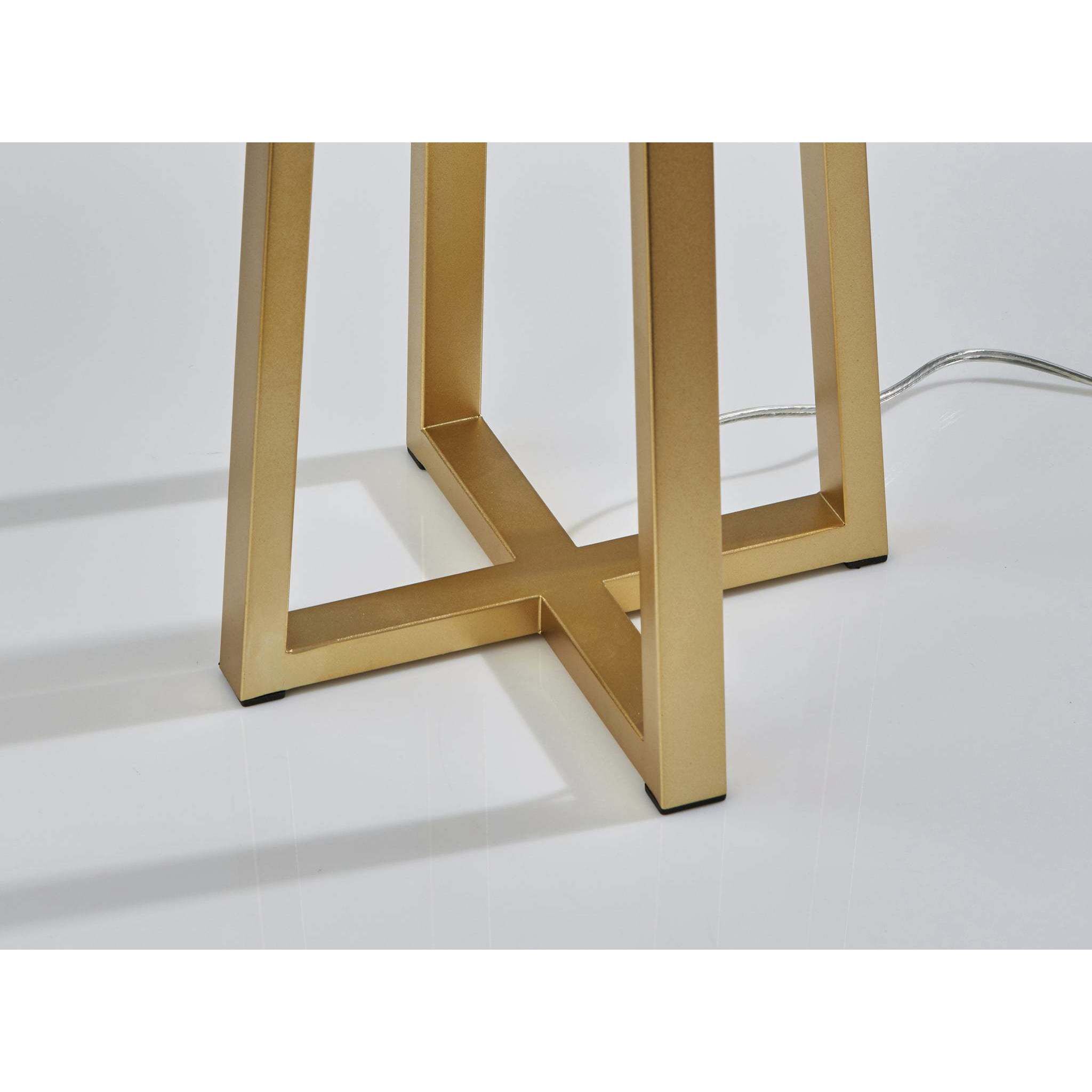 Oakley 58.5 inch 150.00 watt Antique Brass Floor Lamp Portable Light, Simplee Adesso