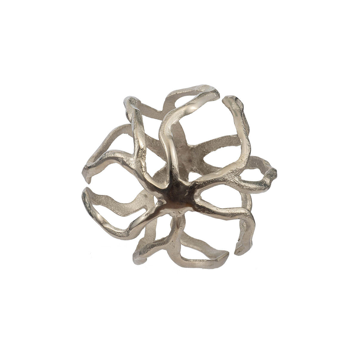 Wave Sphere Silver Accent Decor