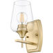 Joliet 1 Light 5 inch Burnished Brass Wall Sconce Wall Light