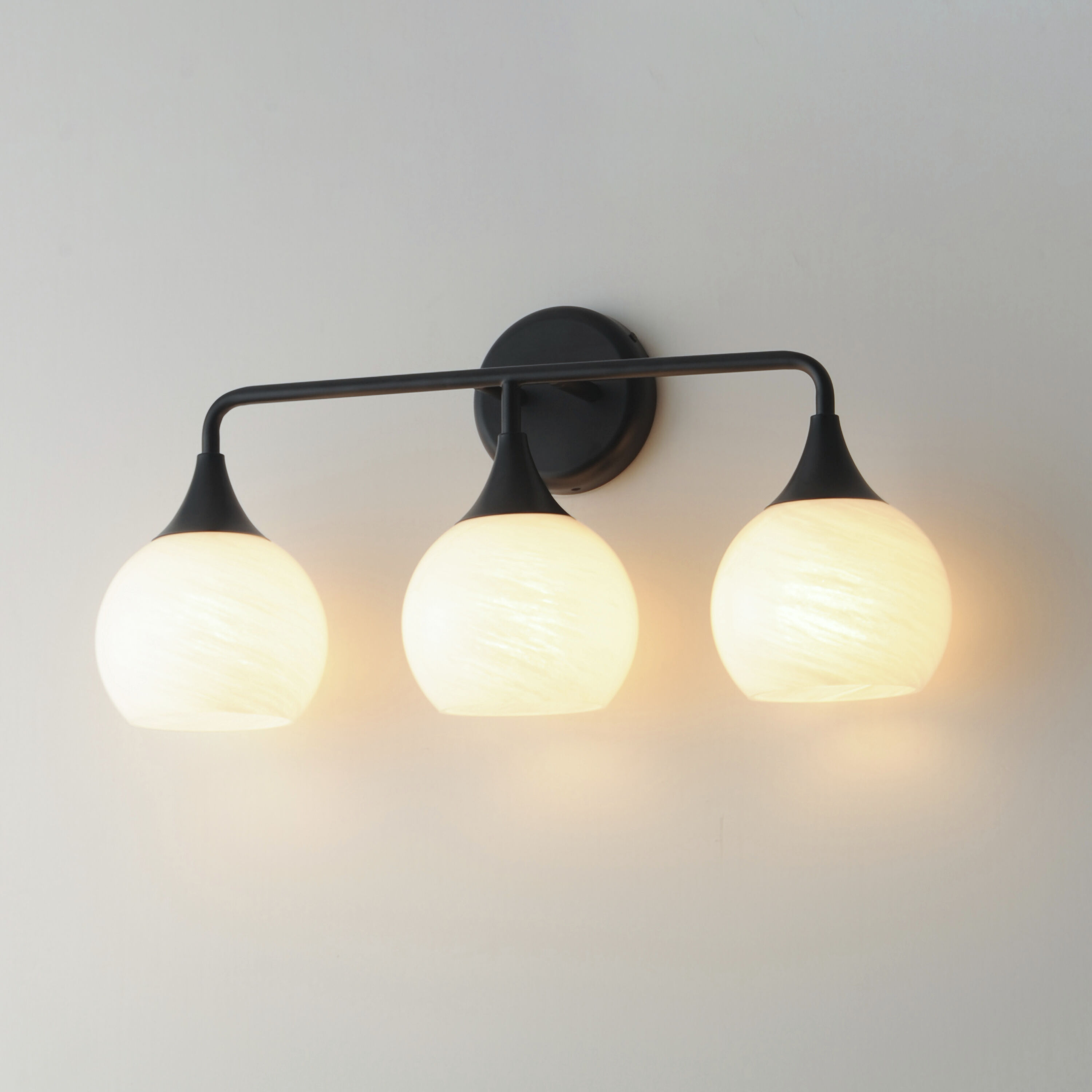 Neve 3 Light 22.5 inch Black Bath Vanity Wall Light