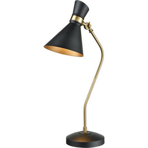 Virtuoso 29 inch 60.00 watt Black with Aged Brass Table Lamp Portable Light