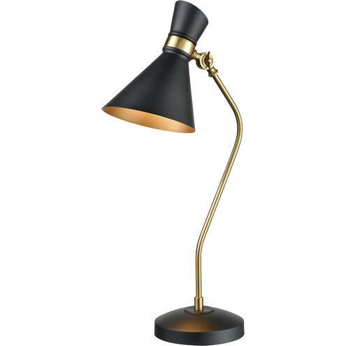 Virtuoso 29 inch 60 watt Black with Aged Brass Table Lamp Portable Light