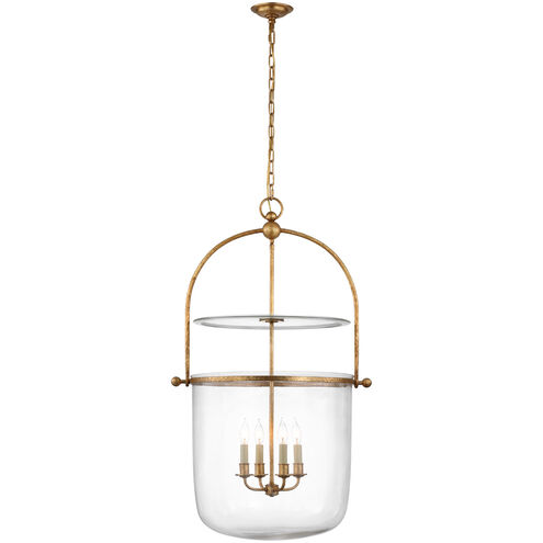Chapman & Myers Lorford 4 Light 25 inch Gilded Iron Bell Lantern Ceiling Light, Large