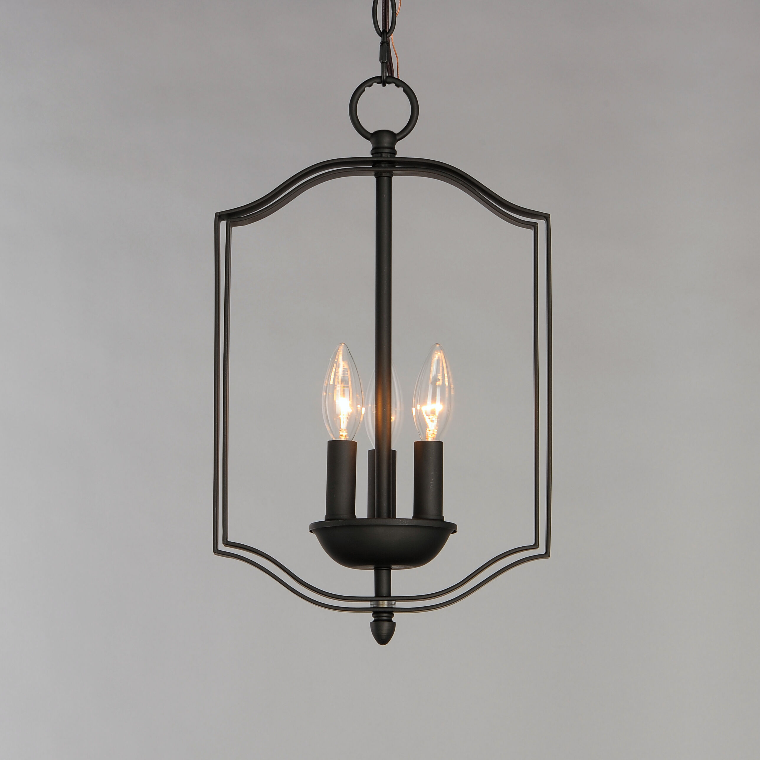 Provident 3 Light 10 inch Black Single Pendant Ceiling Light