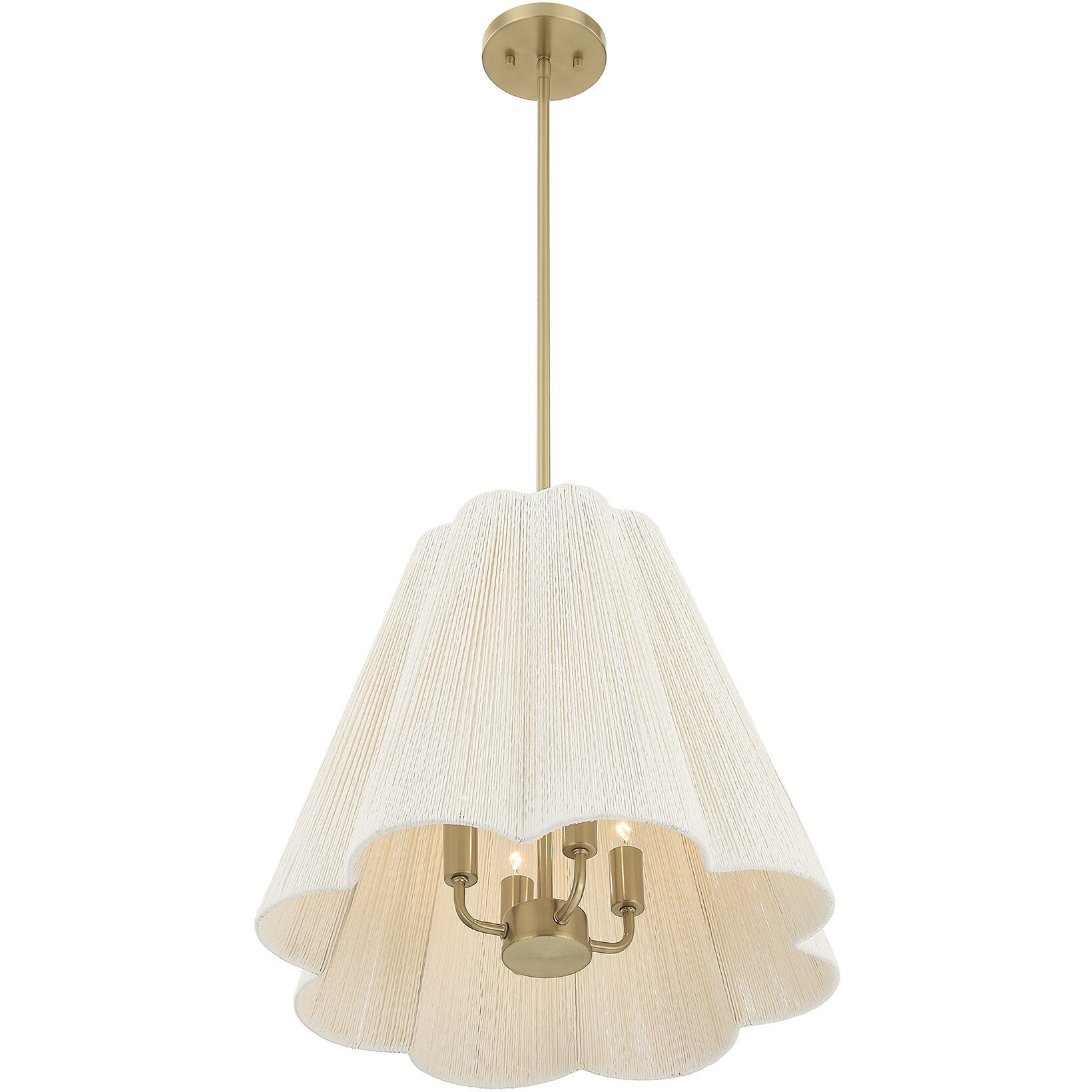Rosa 4 Light 18.5 inch Noble Brass Pendant Ceiling Light