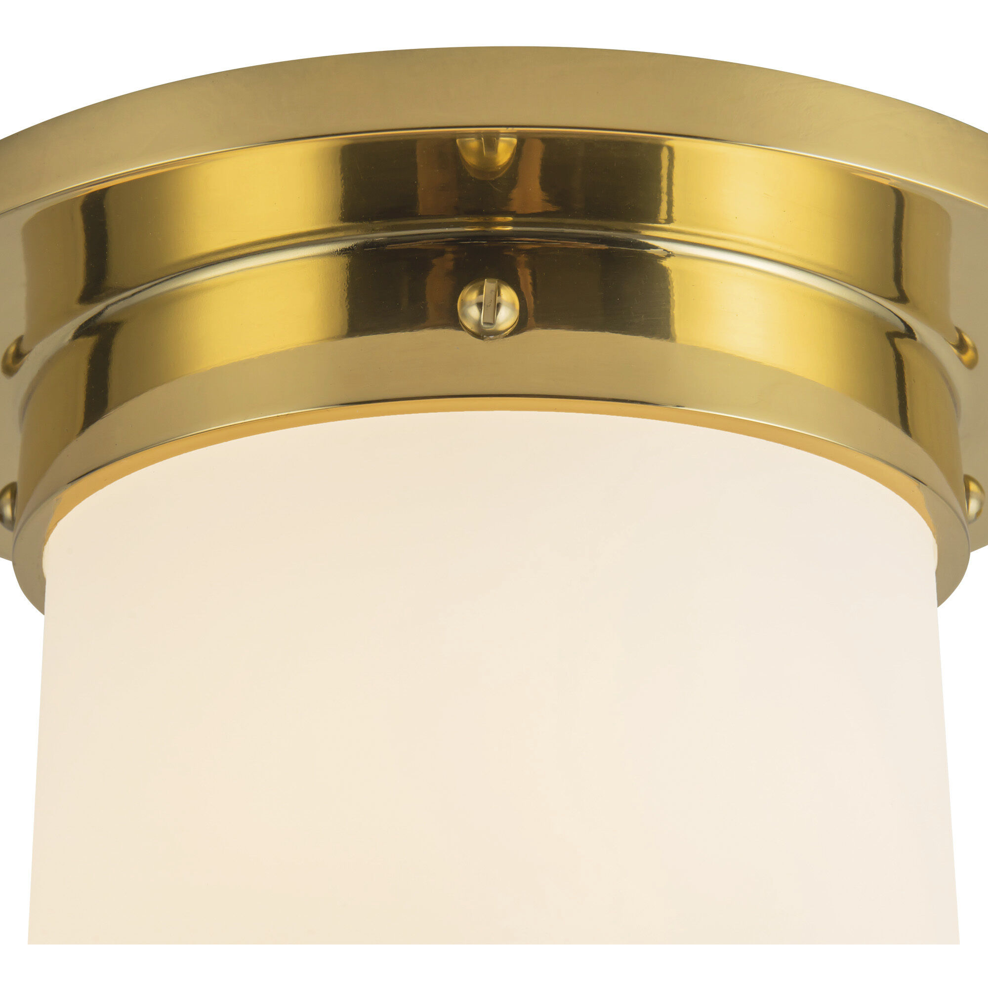 Mineral 1 Light 7.88 inch Patina Brass and Opal Glass Flush Mount Ceiling Light in Opal Glass Shade