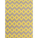 Frontier 66 X 42 inch Bright Yellow, Dark Brown Rug